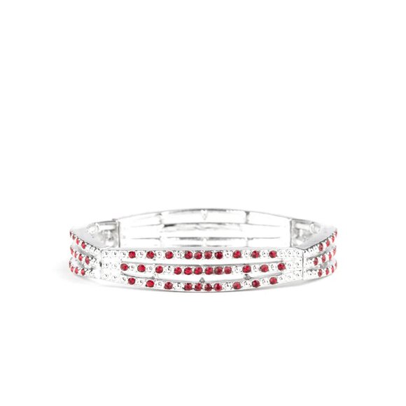 Paparazzi Jewelry - Suburban Scene - Red Bracelet - Vintage - Picture 4 of 4